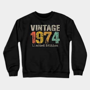 1974 50Th Birthday 50 Year Old For Men Women Crewneck Sweatshirt